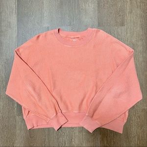 Aerie Ribbed Cropped Crewneck